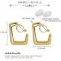 Clip On Earrings for Women Hoop 14K Gold Small Chunky Hoop Earrings No Piercing Fake Earrings Hypoallergenic Jewelery Gift