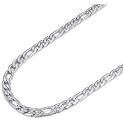 PROSTEEL 316L Stainless Steel Figaro Chain Necklace for Men/Women, Black/18K Real Gold Plated, 4mm to 13mm, 14inch to 30inch, Come Gift Box