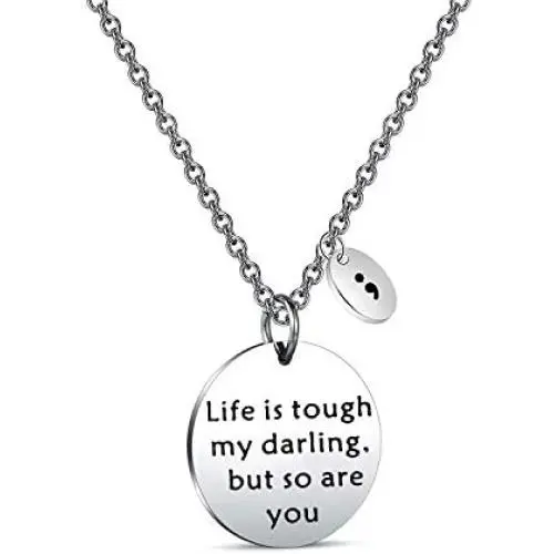 Gzrlyf Life is Tough but so are You Bracelet Semicolon Mental Health Awareness Jewelry Surgery Recovery Gifts Gzrlyf Life is Tough but so are You Bracelet Semicolon Mental Health Awareness Jewelry Surgery Recovery Gifts