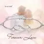 EVER FAITH 925 Sterling Silver White CZ Infinity Symbol Heart Charm Adjustable Bracelet Gift for Women EVER FAITH 925 Sterling Silver White CZ Infinity Symbol Heart Charm Adjustable Bracelet Gift for Women