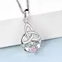 JO WISDOM 925 Sterling Silver Irish Celtic Heart Claddagh Pendant Necklace with Birthstones JO WISDOM 925 Sterling Silver Irish Celtic Heart Claddagh Pendant Necklace with Birthstones