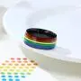 yfstyle Rainbow Pride Rings for Women Men Gay Lesbian 8mm Stainless Steel Engagement Rings Black Silver Plated LGBT Ring Size 6 to 15 LGBTQ Jewelry Gifts yfstyle Rainbow Pride Rings for Women Men Gay Lesbian 8mm Stainless Steel Engagement Rings Black Silver Plated LGBT Ring Size 6 to 15 LGBTQ Jewelry Gifts