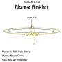 Turandoss Personalized Name Ankle Bracelets for Women, 14K Gold Filled Handmade Name Anklet Personalized Summer Ankle Bracelets for Women Girls Beach Gifts