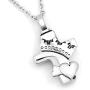 JewelryHouse Urn Cremation Ash Memorial Keepsake Cross Forever in My Heart Mom Stainless Steel Neckalce