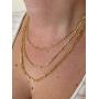 Solid 925 Sterling Silver - 14k Gold Plated - Elongated Rolo Paperclip Necklace - 2.5mm 3mm 4mm - 16-24'' - Very In Fashion Ladies Chain - MADE IN ITALY
