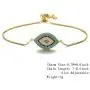 Trendy Gold Plated Turkish Evil Eye Bracelet Pave CZ Blue Eye Gold Chain Bracelet Adjustable Female Party Jewelry Trendy Gold Plated Turkish Evil Eye Bracelet Pave CZ Blue Eye Gold Chain Bracelet Adjustable Female Party Jewelry