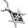 Thelema Jewelry Unicursal Hexagram Seal of Orichalcos unicursally six pointed star Celt Protection Amulet Pewter Boys Mens Womens Pendant Necklace Charm for men women boys girls w Silver Ball Chain