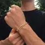 PY BLING 14K/18K Golden Plated Solid Curb Miami Cuban Link Chain Stainless Steel 4mm-8mm Diamond Cut Necklace or Bracelet for Men and Women 7-30 Inches (18k-8mm,8)