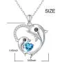 S925 Sterling Silver Jewelry Animal Forever Love Heart Pendant Necklace Gift for Women Girls Mother Mom S925 Sterling Silver Jewelry Animal Forever Love Heart Pendant Necklace Gift for Women Girls Mother Mom