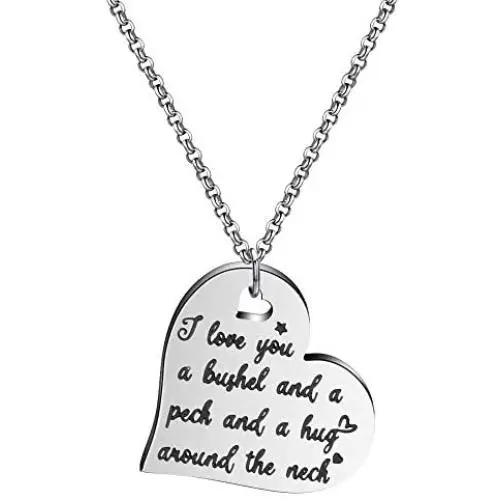 Detailed I Love You a Bushel and a Peck and a Hug Around The Neck Keychain Gift for Her Detailed I Love You a Bushel and a Peck and a Hug Around The Neck Keychain Gift for Her