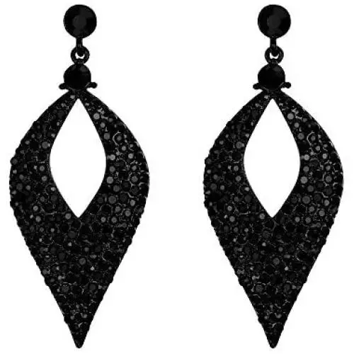 BriLove Womens Bohemian Boho Crystal Hollow Leaf Chandelier Dangle Earrings BriLove Womens Bohemian Boho Crystal Hollow Leaf Chandelier Dangle Earrings