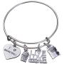 Infinity Collection Basketball Bracelet- Basketball Charm Bracelet- Basketball Jewelry, for Basketball Players.