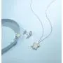 Mothers Day Gifts FANCIME Sterling Silver Cat/Unicorn/Elephant Necklace White Created Opal Cute Pendant Necklace Small Dot Round Disc Fine Jewelry For Women Girls 16+2 inch Extender