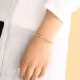 Hidepoo Initial Beaded Bracelets for Women, 14K Gold Plated Dainty Cubic Zirconia Bead Initial Bracelets Personalized Letter Beaded Initial Bracelets for Women Girls Jewelry Gifts