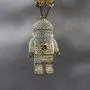 MOLEK Hip Hop 18K Gold Plated Micro Pave AAA CZ Astronaut Pendant Necklace with 24 Stainless Steel Rope Chain Iced Out Jewelry for Men and Women MOLEK Hip Hop 18K Gold Plated Micro Pave AAA CZ Astronaut Pendant Necklace with 24 Stainless Steel Rope Chain Iced Out Jewelry for Men and Women