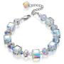 Madame Jewelry Aurora Borealis Bracelet with Austria Crystals 18K White Gold