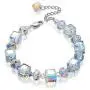 Madame Jewelry Aurora Borealis Bracelet with Austria Crystals 18K White Gold