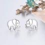 Elephant Jewelry 925 Sterling Silver Lucky Elephant Stud Earrings, Elephant Family Necklace for Women