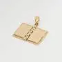Religious Jewelry by FDJ Polished 10k Gold 3D Holy Bible Book w/Lords Prayer Pendant Necklace