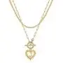 IEFWELL Gold Necklaces for Women Girls, 14K Gold Plated Heart Pendant Gold Chain Necklaces for Women Layering Necklaces for Girls Jewelry