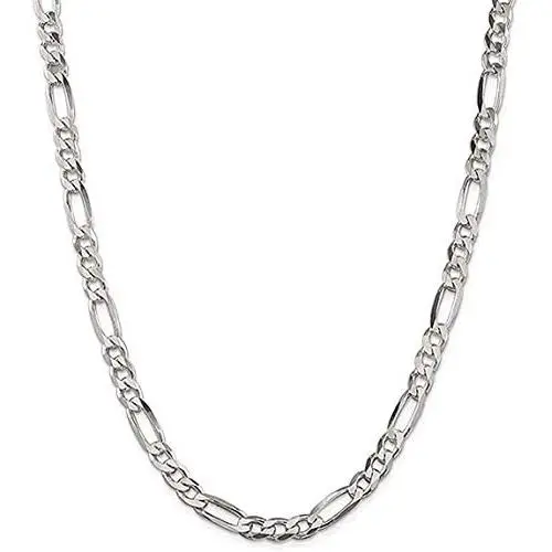 Savlano 925 Sterling Silver 5mm Italian Solid Figaro Link Chain Necklace with Gift Box for Men & Women - Made in Italy Savlano 925 Sterling Silver 5mm Italian Solid Figaro Link Chain Necklace with Gift Box for Men & Women - Made in Italy