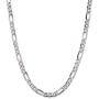 Savlano 925 Sterling Silver 5mm Italian Solid Figaro Link Chain Necklace with Gift Box for Men & Women - Made in Italy