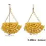 Bohemian Colorful Tassel Dangle Earrings Ethnic Fan Shape Fringe Statement Drop Earring Women Girls Boho Vacation Semi-circle Jewelry