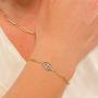 Yoosteel Layered Gold Bracelets for Women, 14K Gold Filled Layering Oval Chain Bracelet Handmade Turquoise Evil Eye Pearl Bar Circle Lotus Gold Layered Chain Bracelets for Women Boho Jewelry Gifts