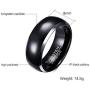 PJ Jewelry Two-Tone 8mm Wicca Pagan Triple Moon Goddess Pentagram Tungsten Carbide Dome Wedding Band Ring for Men