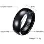PJ Jewelry Two-Tone 8mm Wicca Pagan Triple Moon Goddess Pentagram Tungsten Carbide Dome Wedding Band Ring for Men
