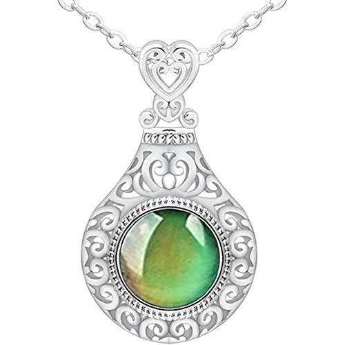 Jude Jewelers Round Shape Color Changing Mood Indicator Statement Party Pendant Necklace