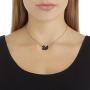 SWAROVSKI Womens Iconic Swan Jewelry Collection, Rose Gold Finish, Black Crystals