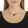 SWAROVSKI Womens Iconic Swan Jewelry Collection, Rose Gold Finish, Black Crystals
