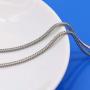 Fashion 100% 925 Sterling Silver 2 mm Necklace Solid Silver Chopin Chain Link Silver Jewelry For Men & Women Italy Design