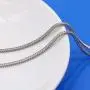 Fashion 100% 925 Sterling Silver 2 mm Necklace Solid Silver Chopin Chain Link Silver Jewelry For Men & Women Italy Design