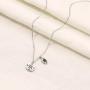 MONOOC Graduation Gifts for Women Necklace, 14K White Gold Plated Graduation Necklace Compass Necklace Dainty Compass Pendant Necklace College Graduation Gifts for Her High School