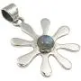 SilverStarJewel 925 Solid Silver Labradorite tcw 0.9 Necklace Pendant 1.4'' Bijoux