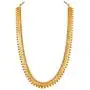 Aheli Wedding Wear Gold Tone Goddess Engraved on Coin Long Necklace Set South Indian Traditional Bollywood Fashion Jewelry Set for Women