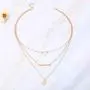 Fstrend Fashion Layered Gold Necklace Coin Symbol Chain Triangle Pendant Multilayered Short Necklaces Jewelry for Women and Girls Fstrend Fashion Layered Gold Necklace Coin Symbol Chain Triangle Pendant Multilayered Short Necklaces Jewelry for Women and Girls