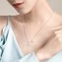 YFN Yoga Lotus Flower Pendant Necklace with Om Symbol Sterling Silver with Pear Shape Cubic Zirconial Lotus Flower Jewelry Earrings for Mom Women Wife Mother Day Birthday Gift (Lotus Necklace)