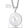 MOO&LEE Serenity Prayer Lords Prayer Coin Pendant Necklace for Men Christian Jewelry 24 Inch Stainless Steel Link Chain
