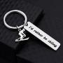 Gzrlyf Id Rather be Skiing Keychain Funny Skiing Gifts for Skier Ski Lovers Ski Coach Gift