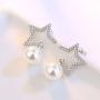 Injoy Jewelry Women Faux Pearl Jewelry Set, Round Faux Pearl Pendant Necklace and Stud Earrings Set for Women Girls