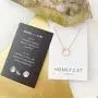 HONEYCAT Gold, Rose Gold, or Silver Mini Karma Open Circle Orbit Necklace | Minimalist, Delicate Jewelry
