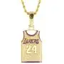 HELLOICE Holiday Gifts Iced Lakers 24 Jersey Necklace for Women Men Basketball Fans Pendant HELLOICE Holiday Gifts Iced Lakers 24 Jersey Necklace for Women Men Basketball Fans Pendant