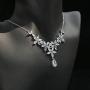 Roseeden Woman Wedding Party CZ Jewelry Bridal Zirconia Necklace and Earrings Set RE8064