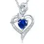 Agvana Fine Jewelry Birthstone Necklaces for Women Sterling Silver Genuine or Created Gemstone Rose Flower Heart Pendant Necklace Mothers Day Gifts for Mom Anniversary Birthday Gifts for Girls Her Agvana Fine Jewelry Birthstone Necklaces for Women Sterling Silver Genuine or Created Gemstone Rose Flower Heart Pendant Necklace Mothers Day Gifts for Mom Anniversary Birthday Gifts for Girls Her