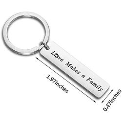 KUIYAI Adoption Keychain Love Makes A Family Keyring Step Parent Keychain Father Mother Child Gift
