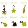 Amberito Baltic Amber Bracelet for Women Adjustable Size 6.7 to 7.5 inches Amber Charm Heart, Rose, Angel, Tulip, Star, Wing Pendant with Cherry Beads