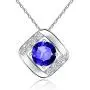 Sapphire Necklace Square Pendant Necklace September Birthstone Choker Necklace Charms for Women Mothers Teens Girls Wedding Birthday Party Jewelry Fashion Gifts Sapphire Necklace Square Pendant Necklace September Birthstone Choker Necklace Charms for Women Mothers Teens Girls Wedding Birthday Party Jewelry Fashion Gifts